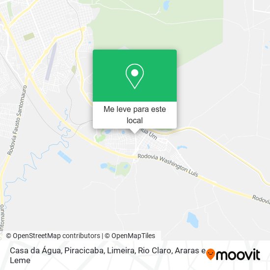 Casa da Água mapa