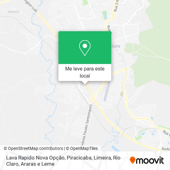 Lava Rapido Nova Opção mapa