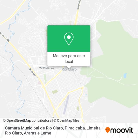 Câmara Municipal de Rio Claro mapa