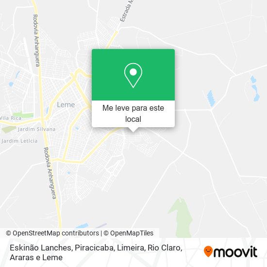 Eskinão Lanches mapa