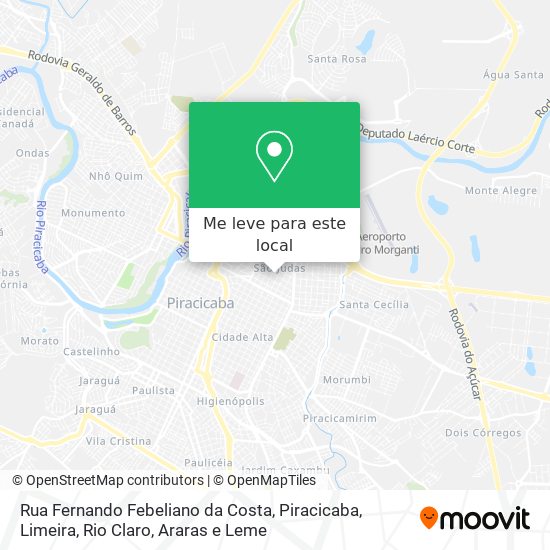 Rua Fernando Febeliano da Costa mapa