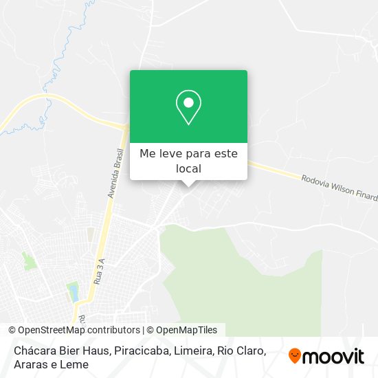 Chácara Bier Haus mapa