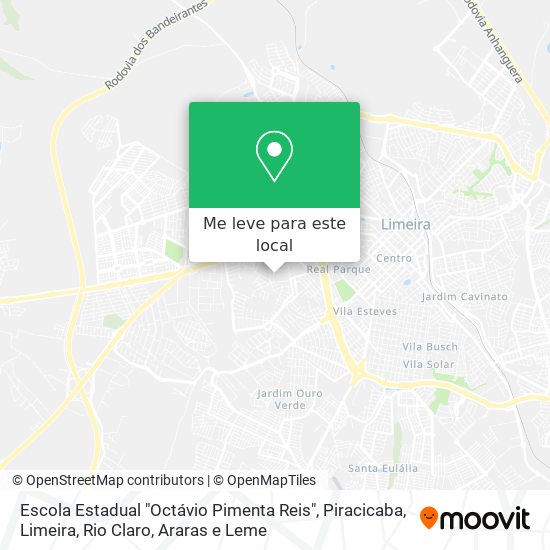 Escola Estadual "Octávio Pimenta Reis" mapa