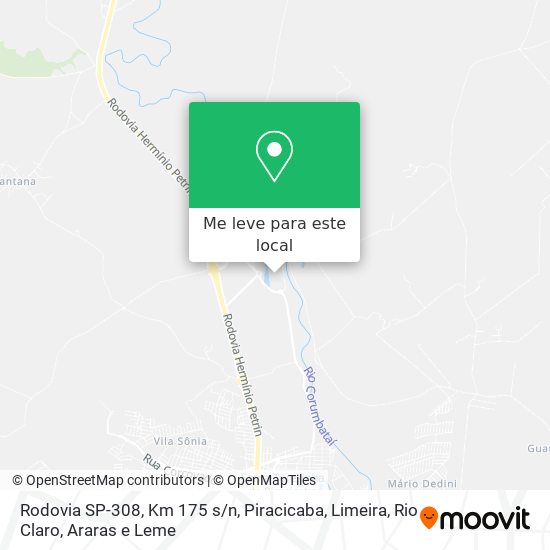 Rodovia SP-308, Km 175 s/n mapa