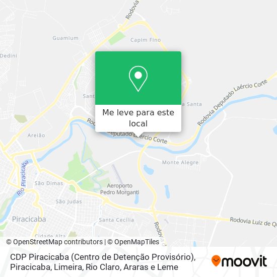 CDP Piracicaba (Centro de Detenção Provisório) mapa
