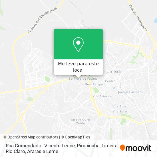 Rua Comendador Vicente Leone mapa