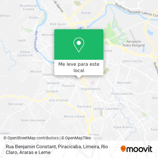 Rua Benjamin Constant mapa