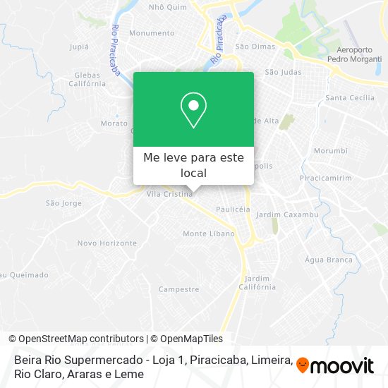 Beira Rio Supermercado - Loja 1 mapa