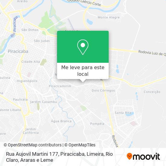 Rua Aujovil Martini 177 mapa