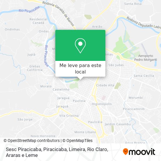 Sesc Piracicaba mapa