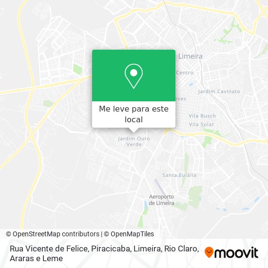 Rua Vicente de Felice mapa