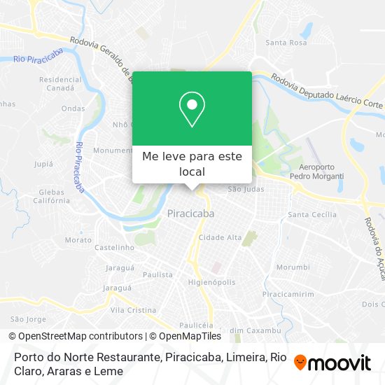 Porto do Norte Restaurante mapa