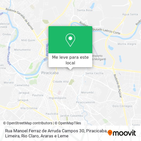 Rua Manoel Ferraz de Arruda Campos 30 mapa