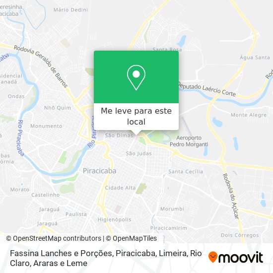 Fassina Lanches e Porções mapa