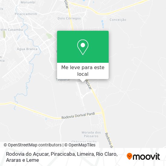 Rodovia do Açucar mapa