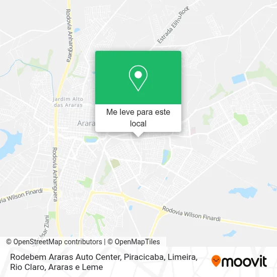 Rodebem Araras Auto Center mapa