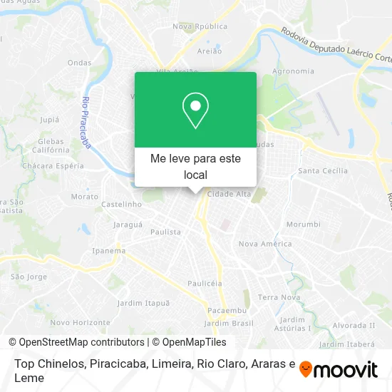 Top Chinelos mapa