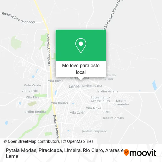 Pytaia Modas mapa