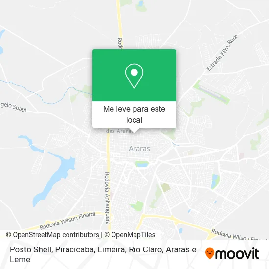 Posto Shell mapa