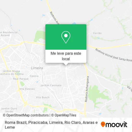 Roma Brazil mapa