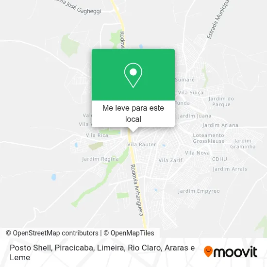 Posto Shell mapa