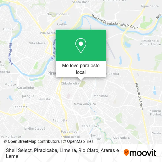 Shell Select mapa