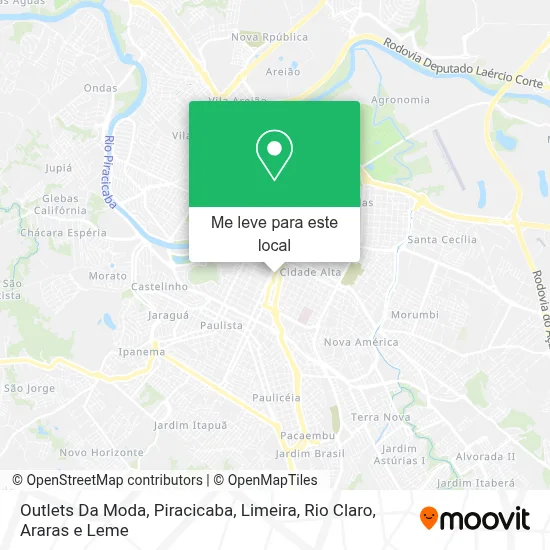 Outlets Da Moda mapa