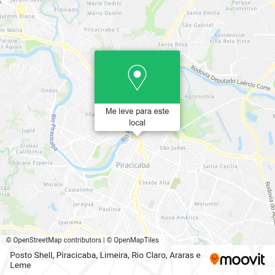 Posto Shell mapa