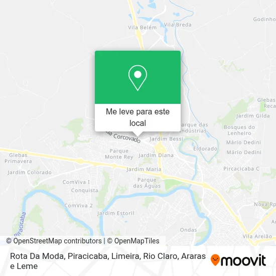 Rota Da Moda mapa