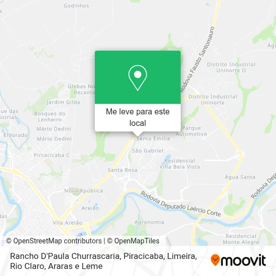 Rancho D'Paula Churrascaria mapa