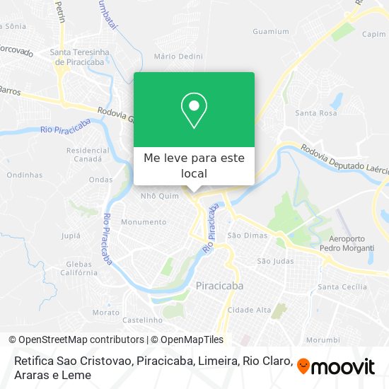 Retifica Sao Cristovao mapa