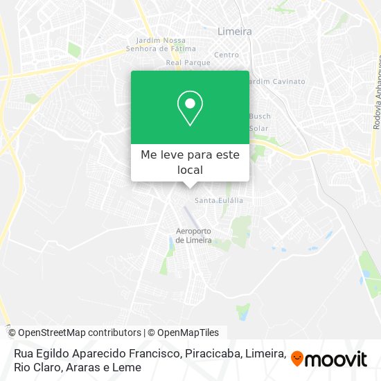 Rua Egildo Aparecido Francisco mapa