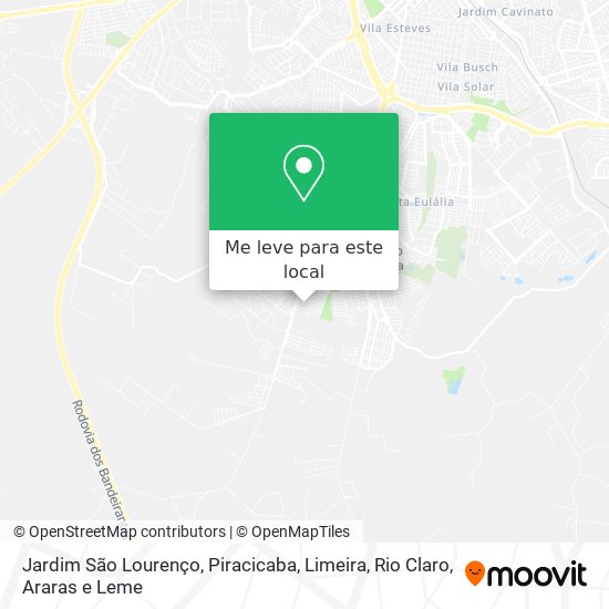 Jardim São Lourenço mapa