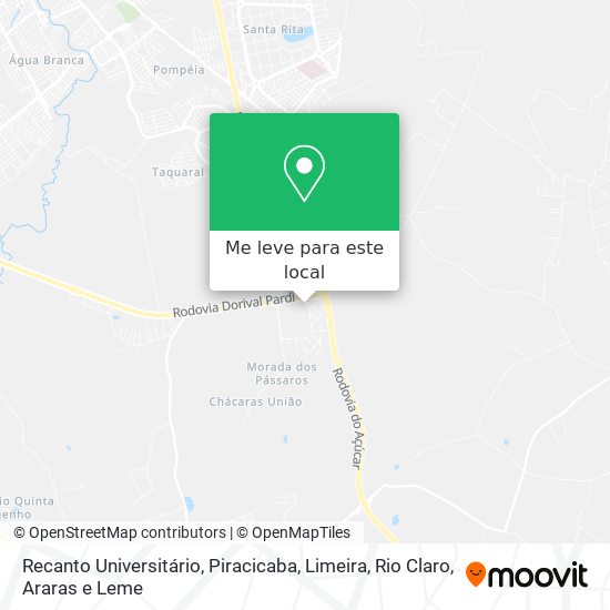 Recanto Universitário mapa