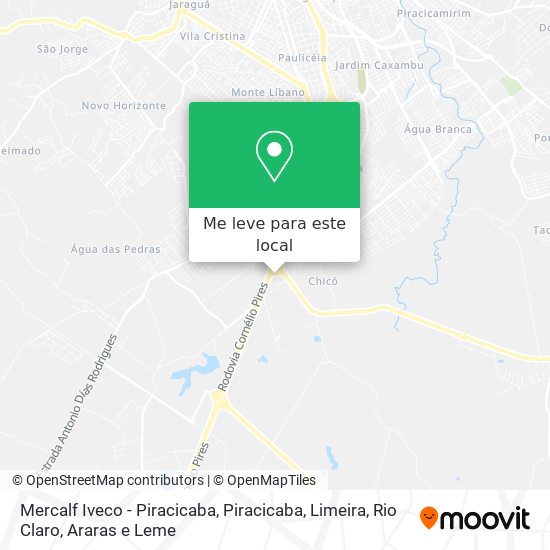 Mercalf Iveco - Piracicaba mapa