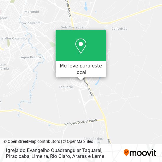 Igreja do Evangelho Quadrangular Taquaral mapa
