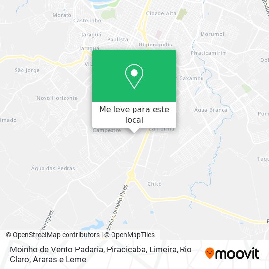 Moinho de Vento Padaria mapa