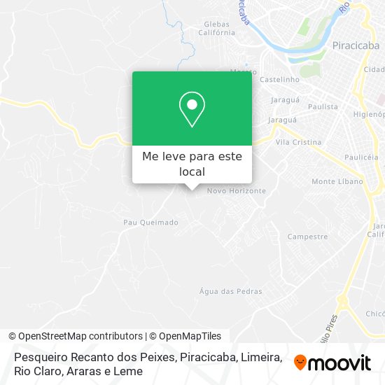 Pesqueiro Recanto dos Peixes mapa