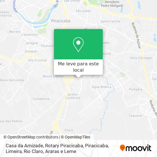 Casa da Amizade, Rotary Piracicaba mapa