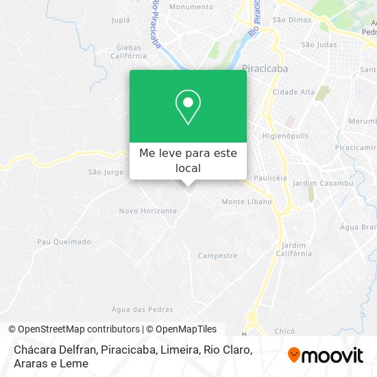 Chácara Delfran mapa