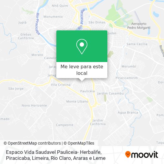 Espaco Vida Saudavel Pauliceia- Herbalife mapa