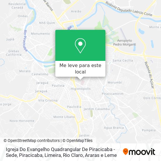 Igreja Do Evangelho Quadrangular De Piracicaba - Sede mapa