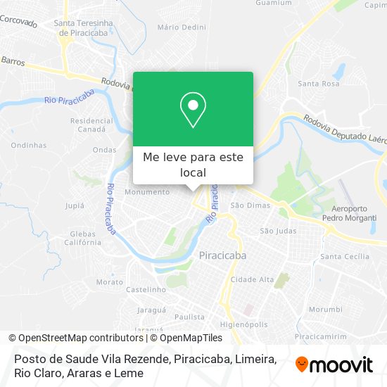 Posto de Saude Vila Rezende mapa