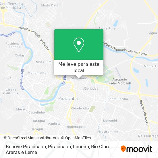Behove Piracicaba mapa