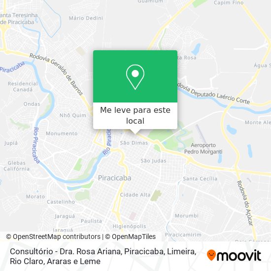 Consultório - Dra. Rosa Ariana mapa