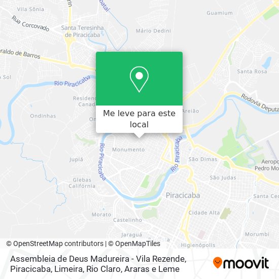 Assembleia de Deus Madureira - Vila Rezende mapa