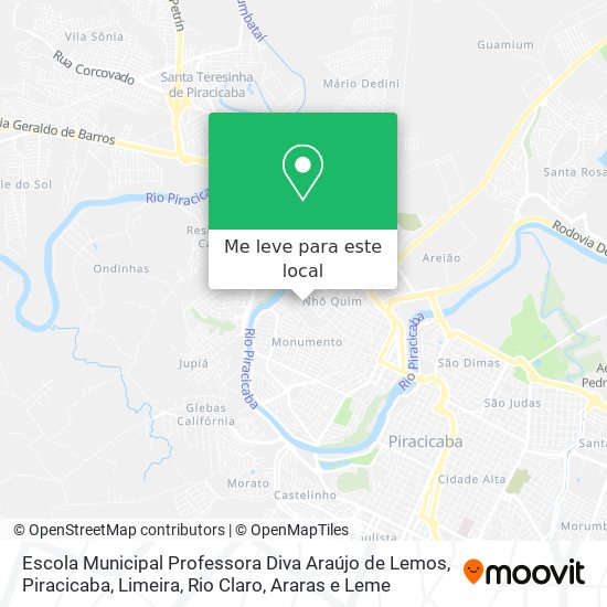 Escola Municipal Professora Diva Araújo de Lemos mapa