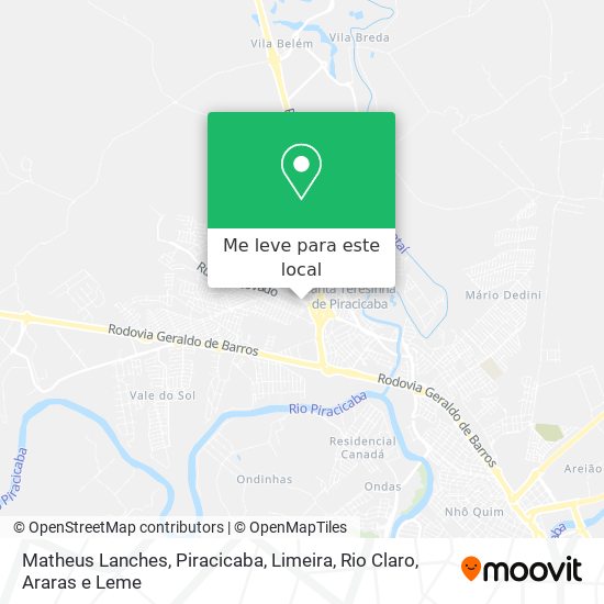 Matheus Lanches mapa