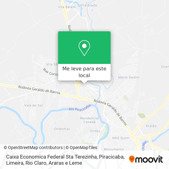 Caixa Economica Federal Sta Terezinha mapa