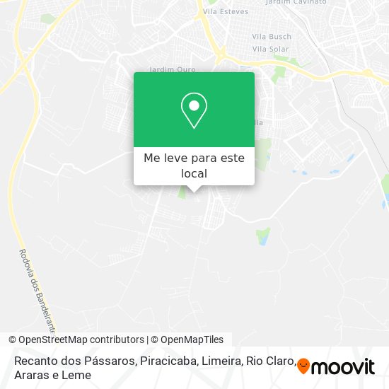 Recanto dos Pássaros mapa